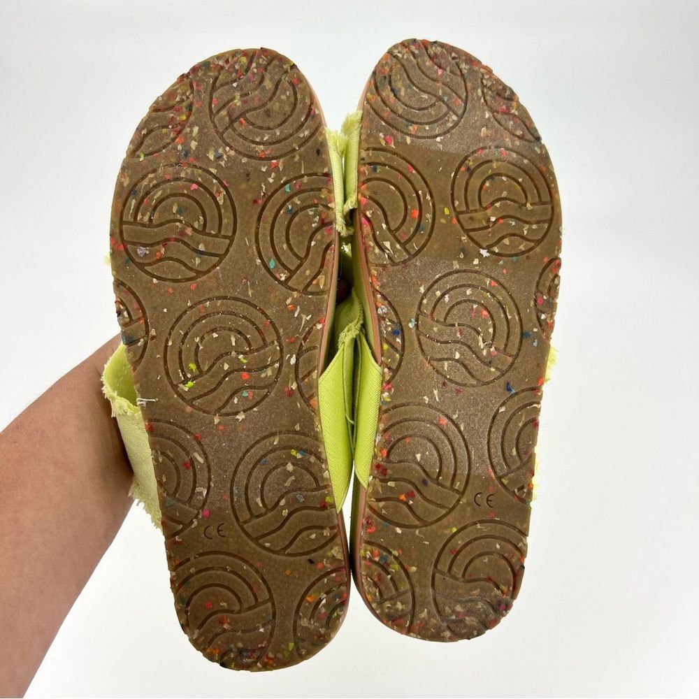 Vionic Beach Panama Crisscross Strap Slip On Sandals Pale Lime 7 - Picture 12 of 12